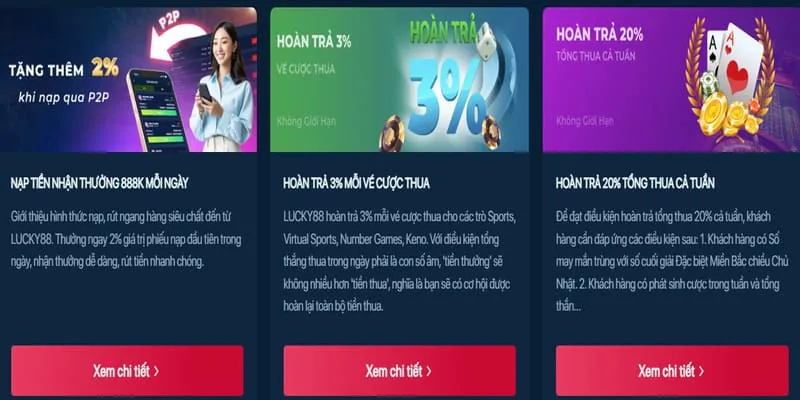 Giao diện thể hiện các phương thức nạp và rút tiền an toàn tại 999ok